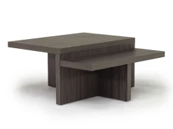 Mor Furniture Zendex Coffee Table & End Table Set In Brown
